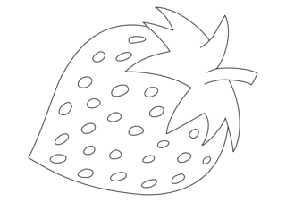Strawberry 02 - Coloring pages of flowers, fruits, and vegetables - Coloring book - 10doigts.com