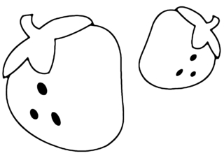 Strawberries 02 - Coloring pages of flowers, fruits, and vegetables - Coloring book - 10doigts.com