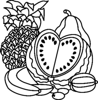 Fruits 02 - Coloring pages of flowers, fruits, and vegetables - Coloring book - 10doigts.com