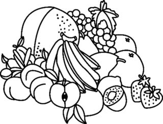 Fruits 05 - Coloring pages of flowers, fruits, and vegetables - Coloring book - 10doigts.com