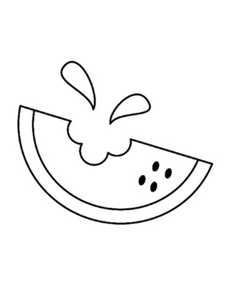 Watermelon 01 - Coloring pages of flowers, fruits, and vegetables - Coloring book - 10doigts.com