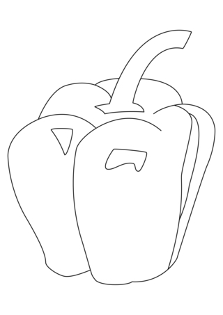 Pepper 04 - Coloring pages of flowers, fruits, and vegetables - Coloring book - 10doigts.com