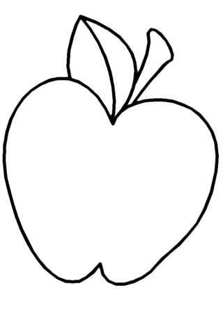 Apple 05 - Coloring pages of flowers, fruits, and vegetables - Coloring book - 10doigts.com