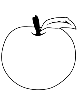 Apple 06 - Coloring pages of flowers, fruits, and vegetables - Coloring book - 10doigts.com