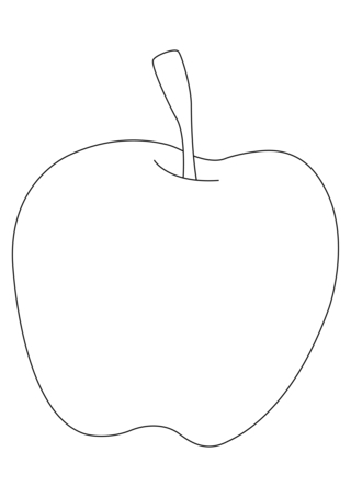 Apple 07 - Coloring pages of flowers, fruits, and vegetables - Coloring book - 10doigts.com