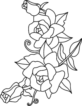 Roses 02 - Coloring pages of flowers, fruits, and vegetables - Coloring book - 10doigts.com