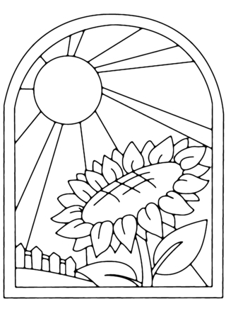 Sunflower 01 - Coloring pages of flowers, fruits, and vegetables - Coloring book - 10doigts.com