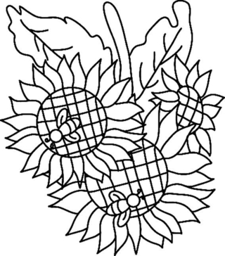 Sunflowers 02 - Coloring pages of flowers, fruits, and vegetables - Coloring book - 10doigts.com