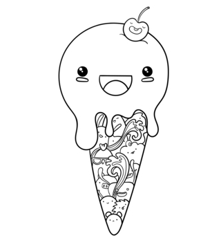 Kawaii5 - Kawaii coloring pages - Coloring book - 10doigts.com