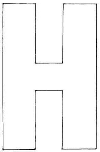 Capital H - Letter and number coloring pages - Coloring book - 10doigts.com