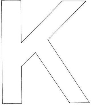 Uppercase K - Letter and number coloring pages - Coloring book - 10doigts.com