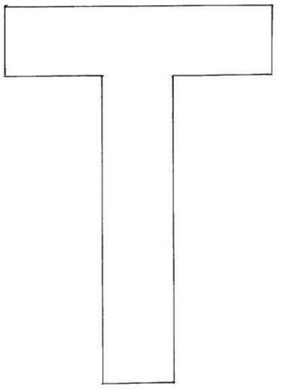 Uppercase T - Letter and number coloring pages - Coloring book - 10doigts.com