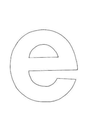 lowercase e - Letter and number coloring pages - Coloring book - 10doigts.com