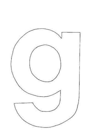 lowercase g - Letter and number coloring pages - Coloring book - 10doigts.com