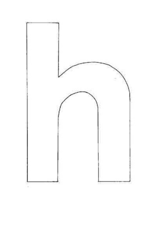 lowercase h - Letter and number coloring pages - Coloring book - 10doigts.com