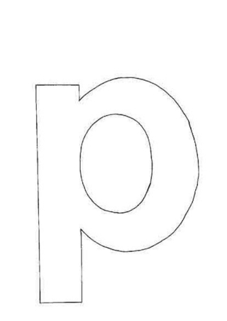 lowercase p - Letter and number coloring pages - Coloring book - 10doigts.com