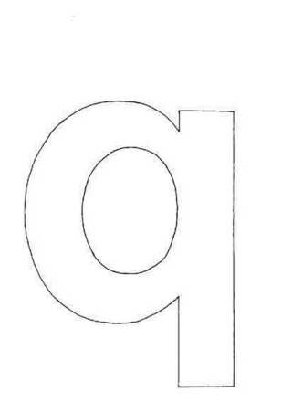 lowercase q - Letter and number coloring pages - Coloring book - 10doigts.com