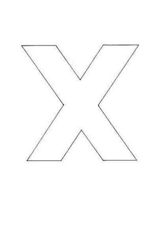 lowercase x - Letter and number coloring pages - Coloring book - 10doigts.com