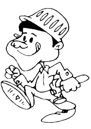 Obrero 01 - Coloreables de oficios - Coloreables - 10doigts.com