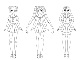 Manga 2 - Manga coloring pages - Coloring book - 10doigts.com