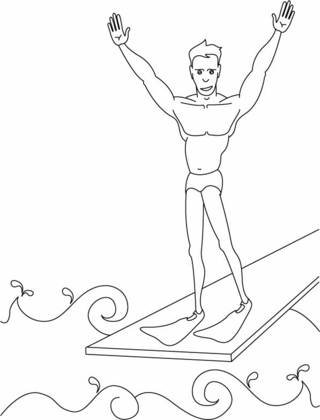 Swimmer 01 - Olympic Games Sports Coloring Pages - Coloring book - 10doigts.com