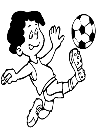 Football sport 02 - Olympic Games Sports Coloring Pages - Coloring book - 10doigts.com
