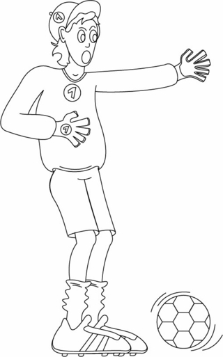 Football Sport 04 - Olympic Games Sports Coloring Pages - Coloring book - 10doigts.com