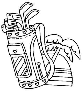 Golf sport 01 - Olympic Games Sports Coloring Pages - Coloring book - 10doigts.com