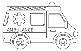 Ambulance 02 - Vehicle coloring pages - Coloring book - 10doigts.com