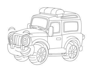 Auto 14 - Vehicle coloring pages - Coloring book - 10doigts.com