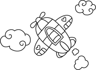 Plane 01 - Vehicle coloring pages - Coloring book - 10doigts.com