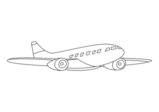 Plane 14 - Vehicle coloring pages - Coloring book - 10doigts.com
