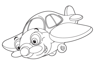 Plane 19 - Vehicle coloring pages - Coloring book - 10doigts.com