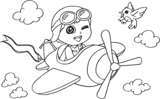 Plane 22 - Vehicle coloring pages - Coloring book - 10doigts.com