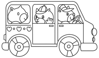 Bus 01 - Vehicle coloring pages - Coloring book - 10doigts.com