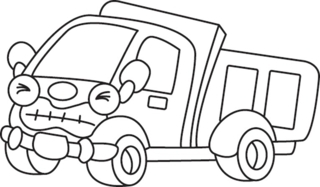 Truck 02 - Vehicle coloring pages - Coloring book - 10doigts.com