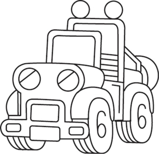 Truck 03 - Vehicle coloring pages - Coloring book - 10doigts.com