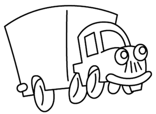 Truck 05 - Vehicle coloring pages - Coloring book - 10doigts.com