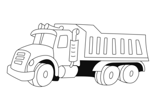 Truck 08 - Vehicle coloring pages - Coloring book - 10doigts.com