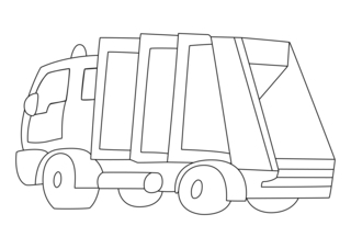 Truck 10 - Vehicle coloring pages - Coloring book - 10doigts.com