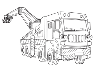 Truck 12 - Vehicle coloring pages - Coloring book - 10doigts.com
