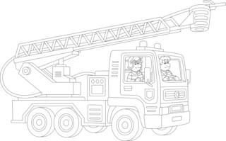 Fire Truck 01 - Vehicle coloring pages - Coloring book - 10doigts.com