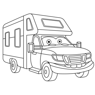 Camper van 01 - Vehicle coloring pages - Coloring book - 10doigts.com