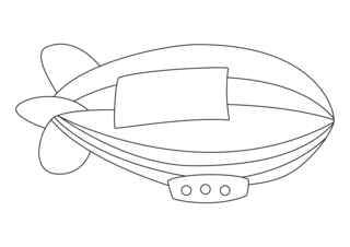 Airship 01 - Vehicle coloring pages - Coloring book - 10doigts.com