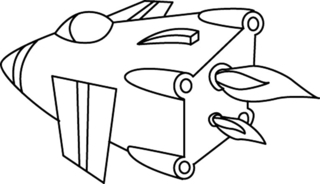 Rocket 02 - Vehicle coloring pages - Coloring book - 10doigts.com