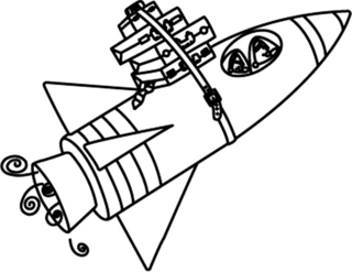 Rocket 05 - Vehicle coloring pages - Coloring book - 10doigts.com
