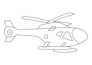 Helicopter 06 - Vehicle coloring pages - Coloring book - 10doigts.com
