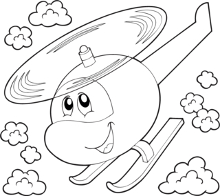 Helicopter 08 - Vehicle coloring pages - Coloring book - 10doigts.com