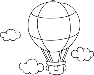 Hot Air Balloon 01 - Vehicle coloring pages - Coloring book - 10doigts.com
