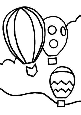 Hot Air Balloon 02 - Vehicle coloring pages - Coloring book - 10doigts.com